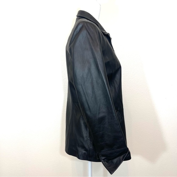 Vintage Pamela McCoy Black Leather Jacket - Picture 2 of 10